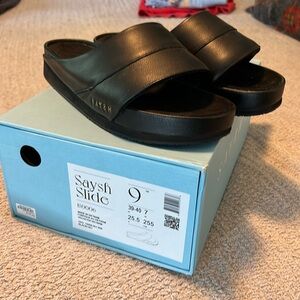 Leather slide from Athleta size 9. Worn once